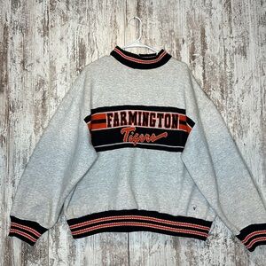 Vintage Varsity Farmington Tigers Sweater Knit Crewneck sweatshirt